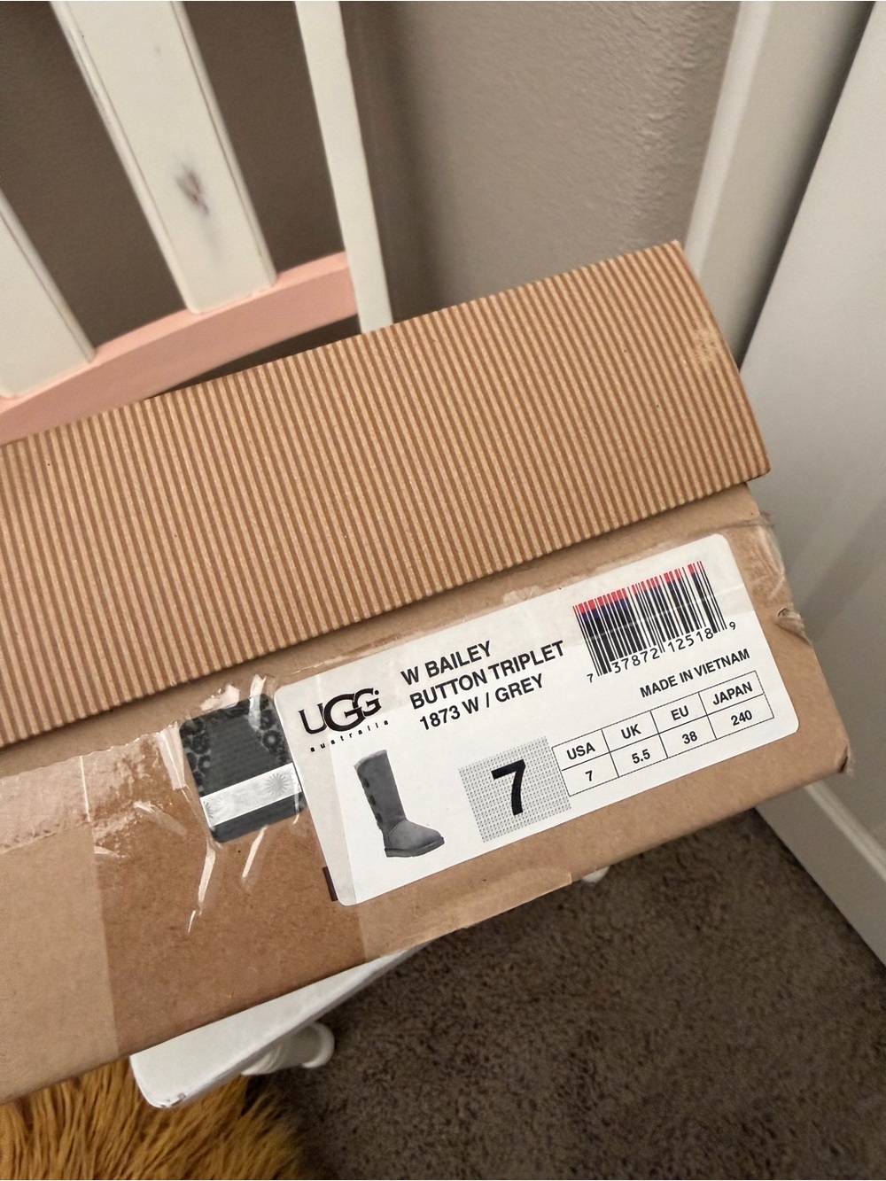UGG Button-Trim Tall Bailey Boots in Dark Brown - Picture 5 of 5